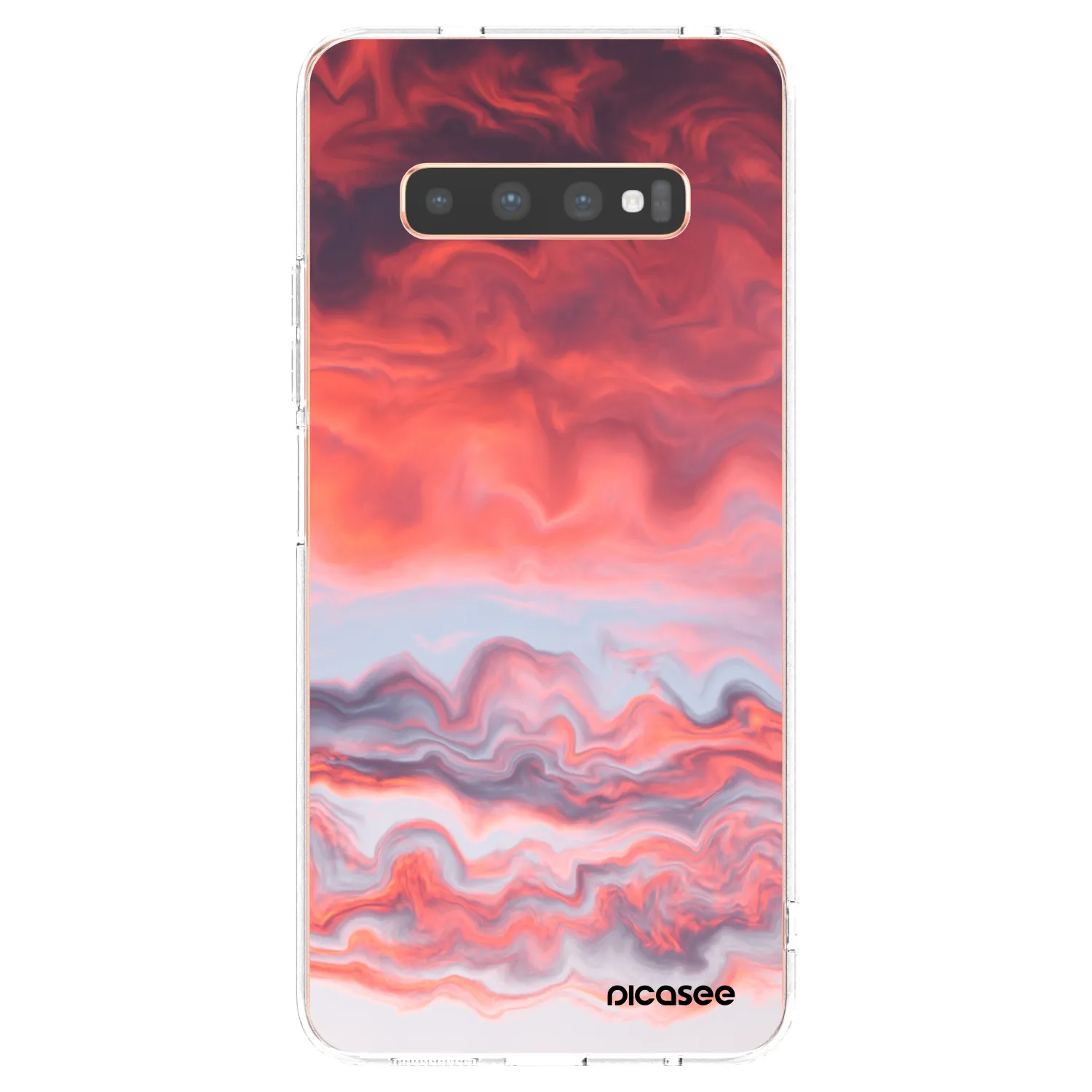 Picasee Samsung Galaxy S10 Plus G975 Hülle - Transparentes Silikon - Sunset