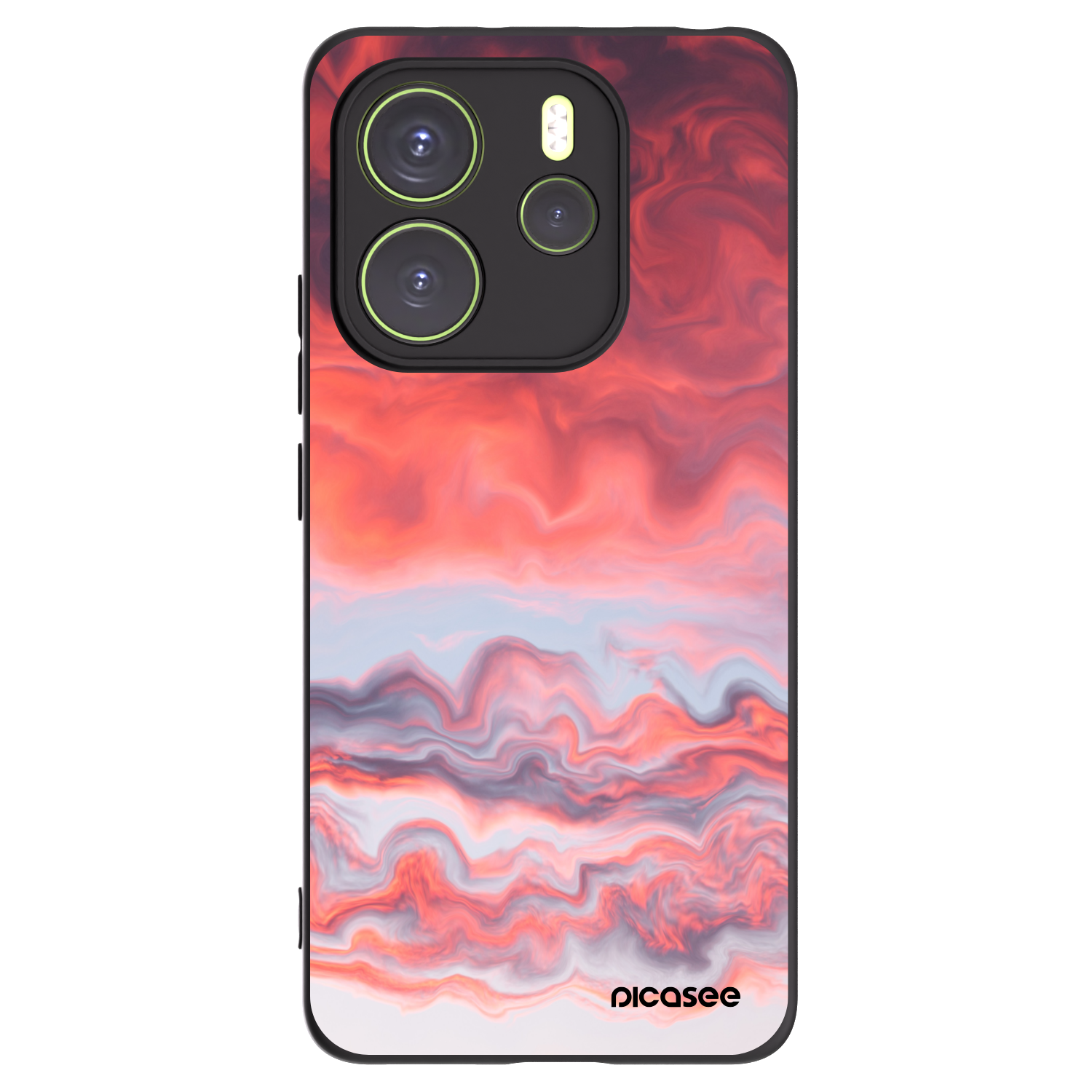 Picasee Xiaomi Redmi Note 14 4G Hülle - Schwarzes Silikon - Sunset