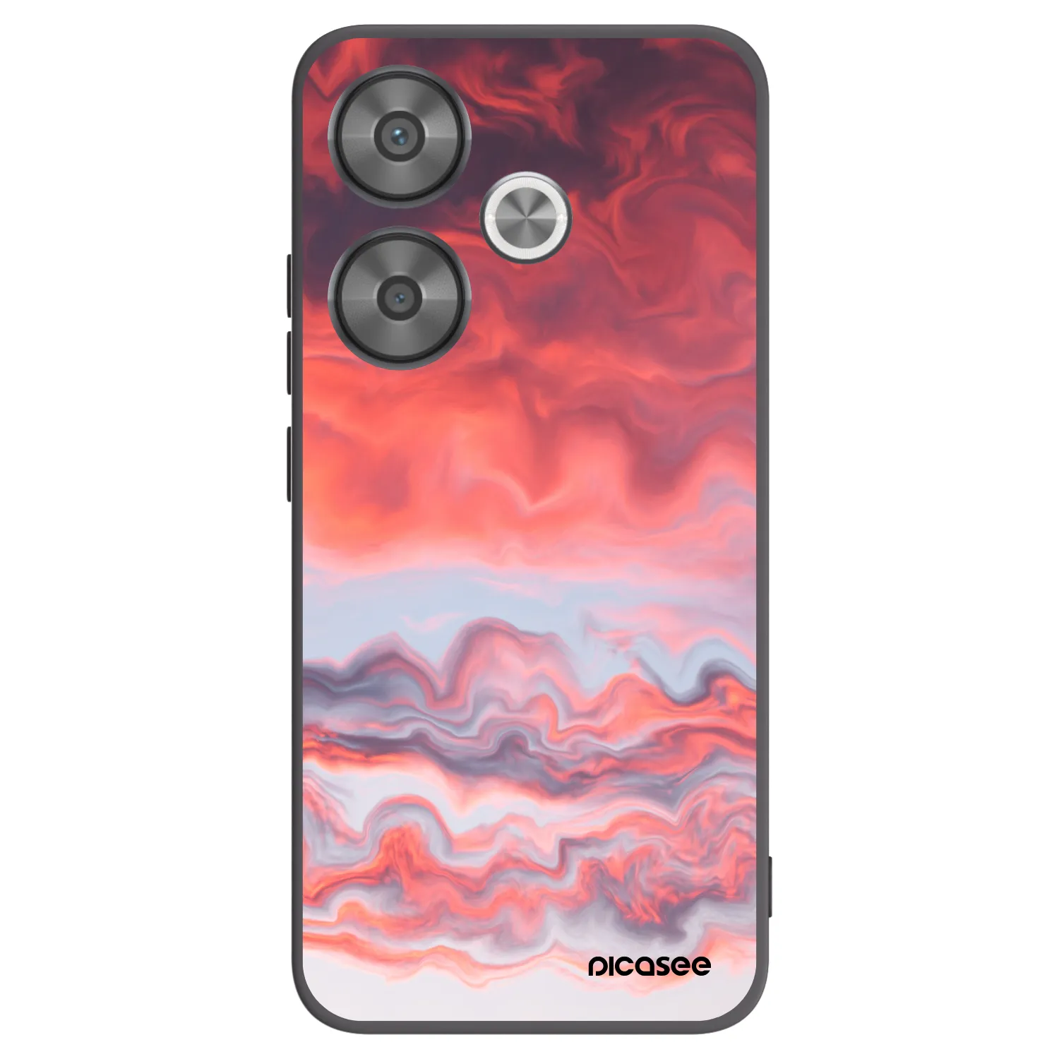 Picasee Xiaomi Poco F6 Hülle - Schwarzes Silikon - Sunset