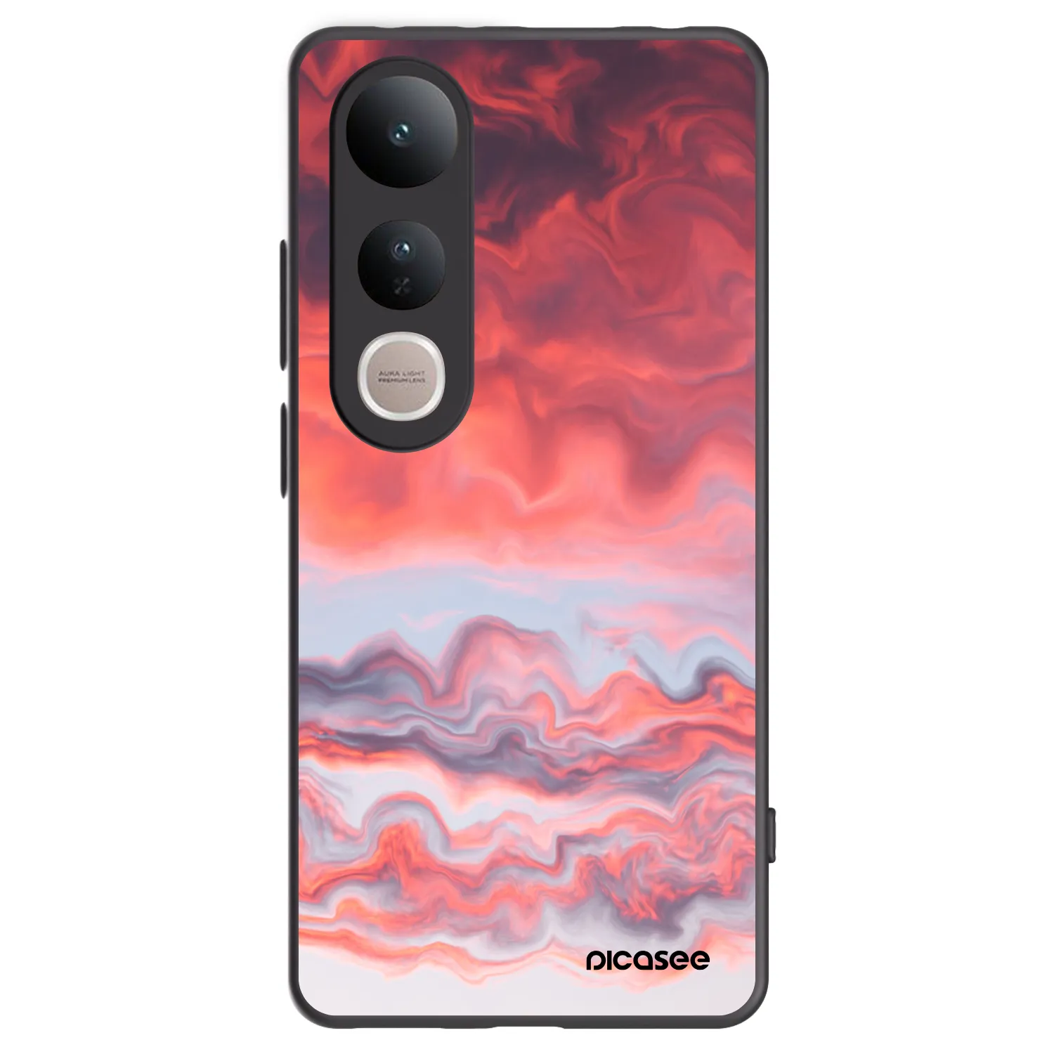 Picasee Vivo V50 Lite 5G Hülle - Schwarzes Silikon - Sunset