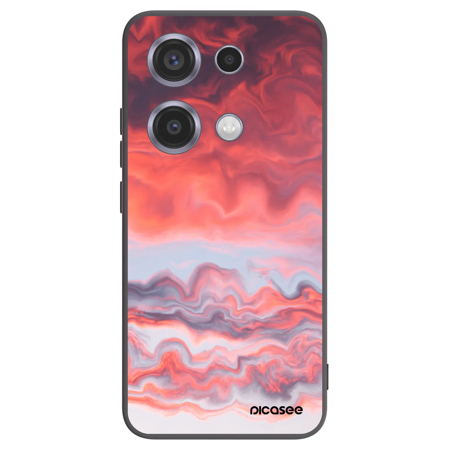 Picasee Xiaomi Redmi Note 14S Hülle - Schwarzes Silikon - Sunset