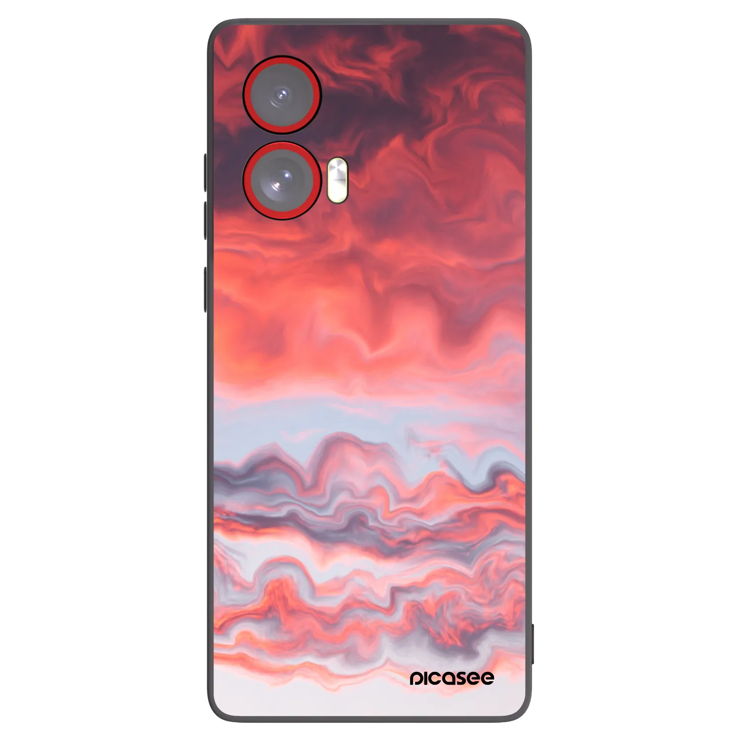 Picasee Motorola Edge 50 Fusion Hülle - Schwarzes Silikon - Sunset