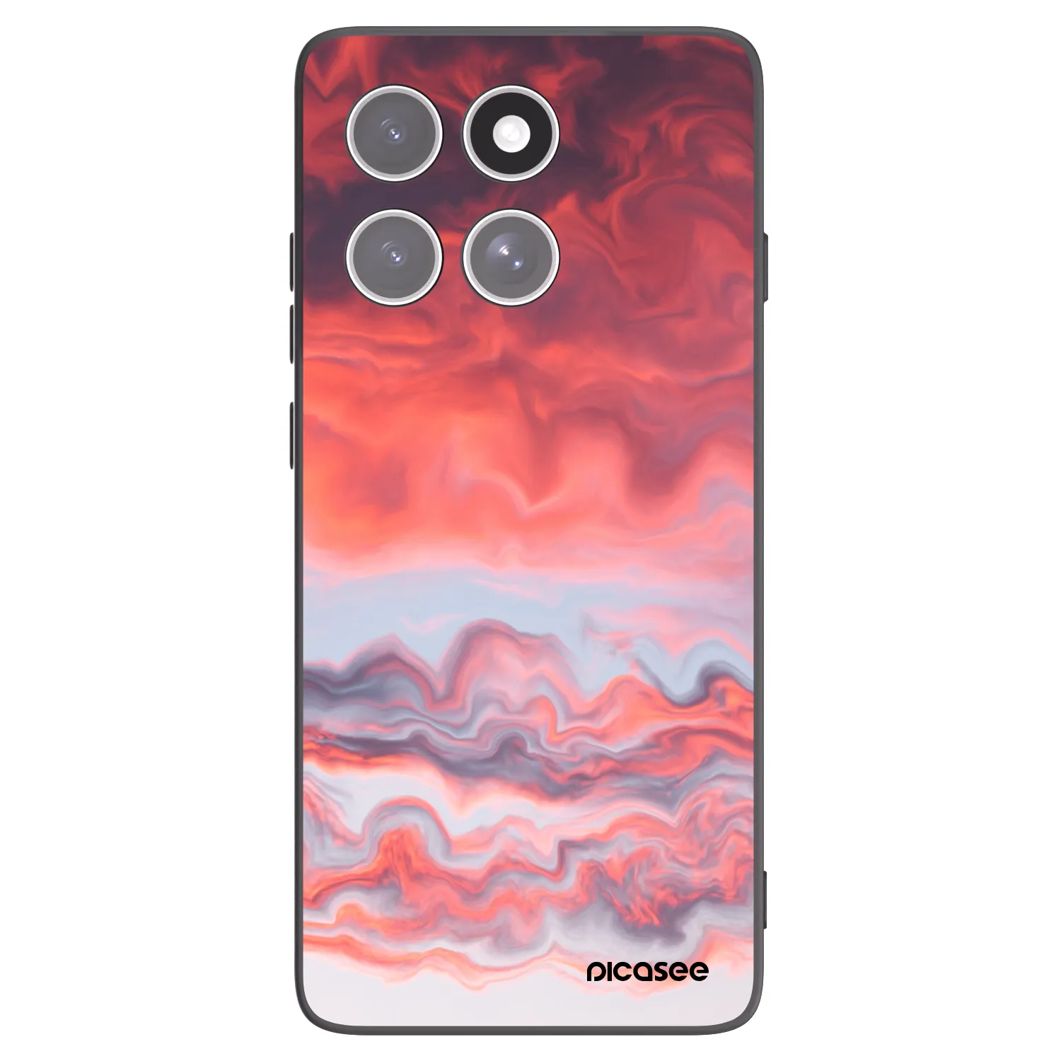 Picasee Motorola Edge 60 Fusion Hülle - Schwarzes Silikon - Sunset