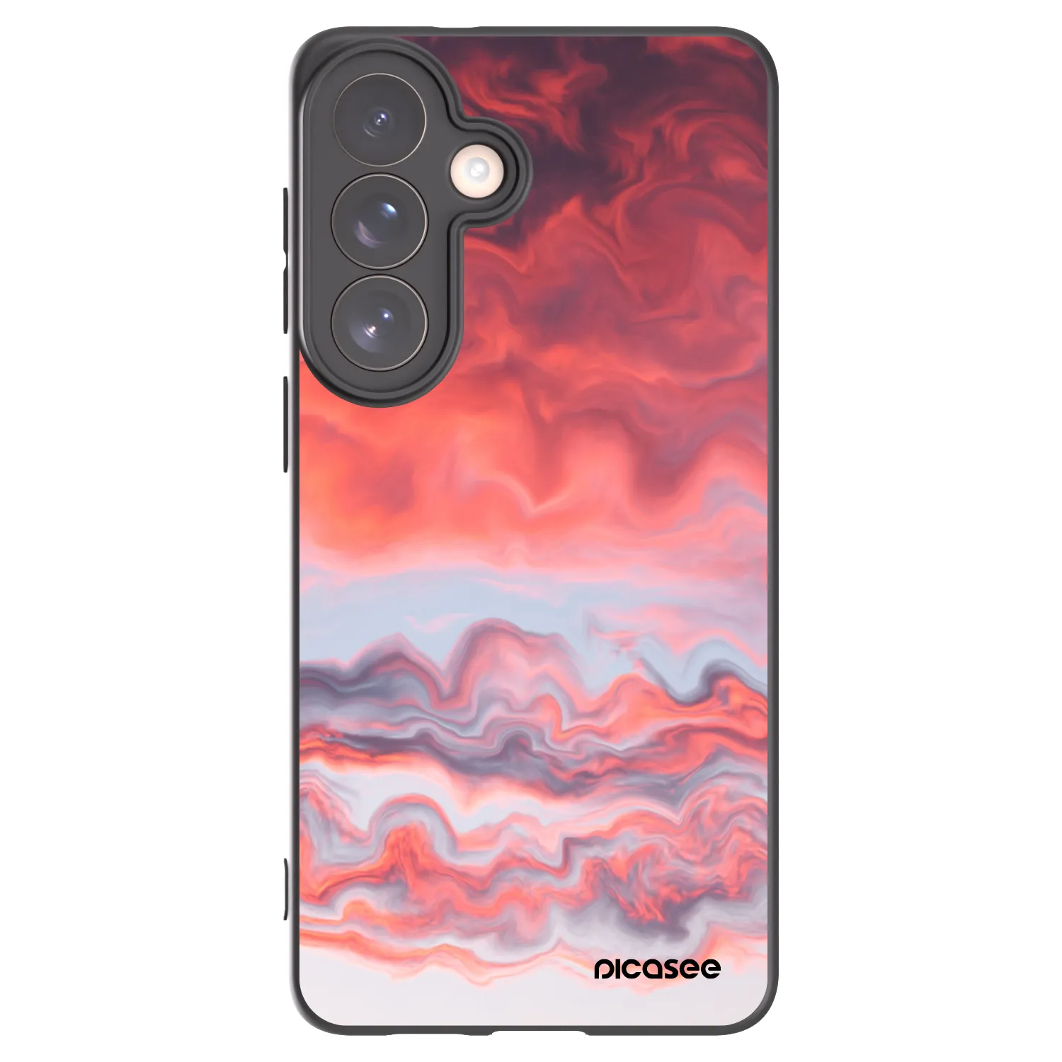 Picasee Samsung Galaxy S26+ Hülle - Schwarzes Silikon - Sunset