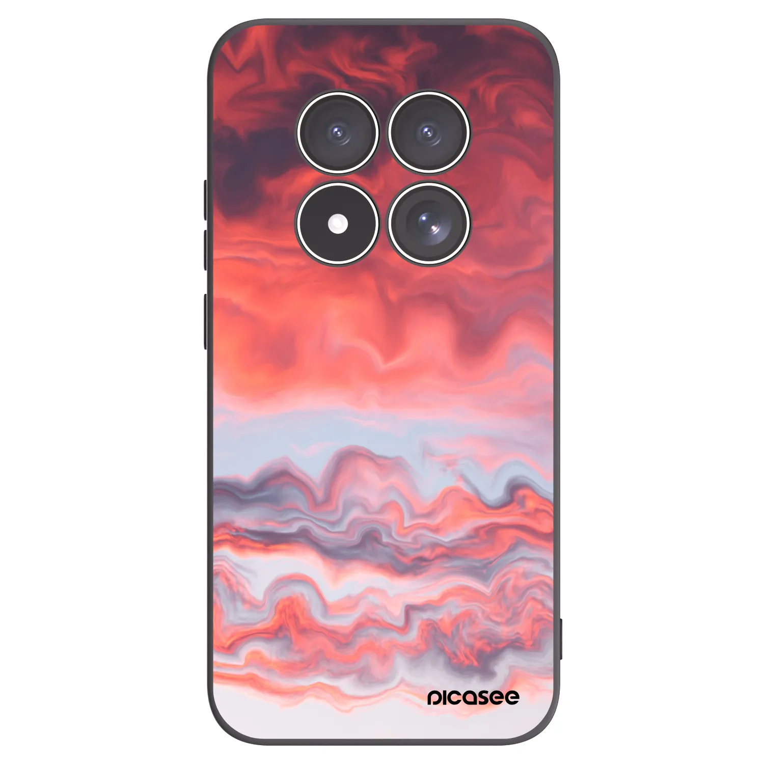 Picasee Xiaomi Redmi Note 15 Pro 5G Hülle - Schwarzes Silikon - Sunset