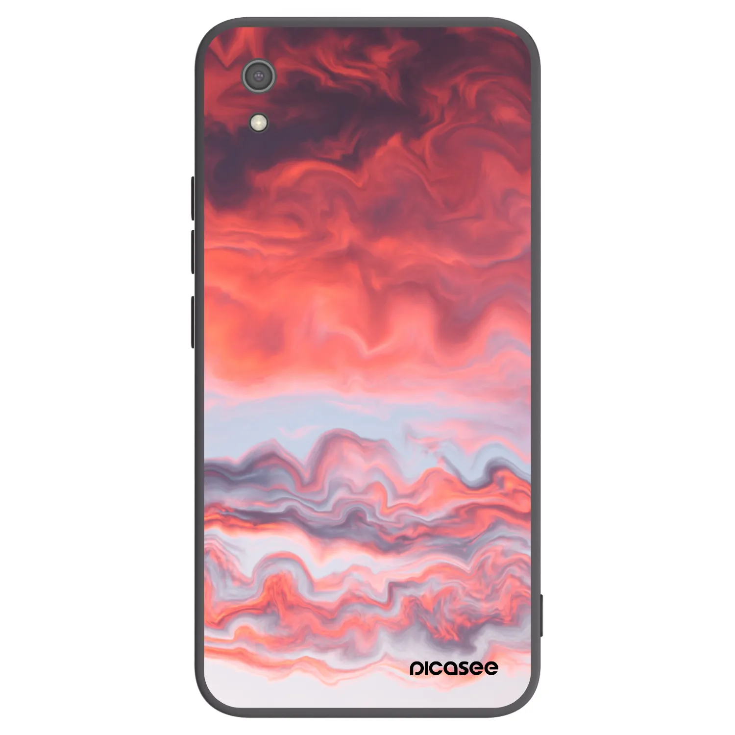 Picasee Xiaomi Redmi 7A Hülle - Schwarzes Silikon - Sunset