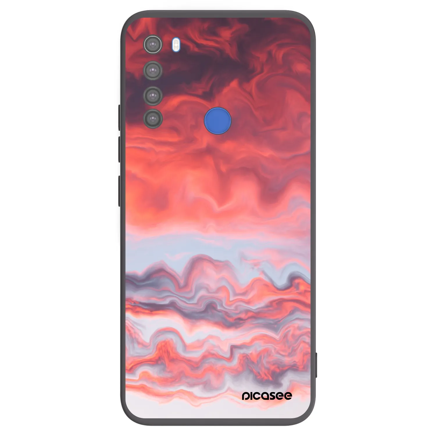 Picasee Xiaomi Redmi Note 8T Hülle - Schwarzes Silikon - Sunset