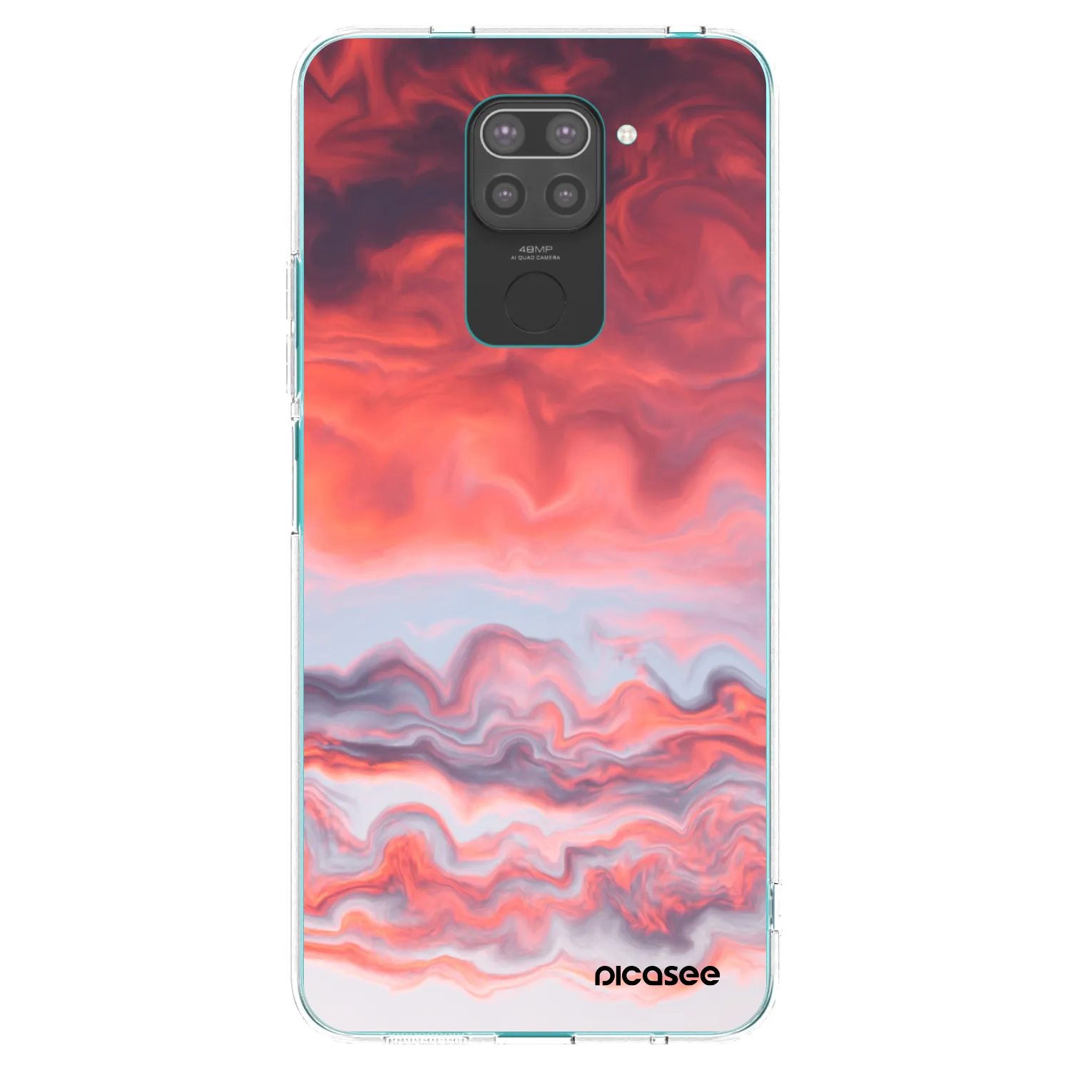 Picasee Xiaomi Redmi Note 9 Hülle - Schwarzes Silikon - Sunset