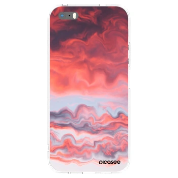 Picasee Apple iPhone 5/5S/SE Hülle - Transparentes Silikon - Sunset