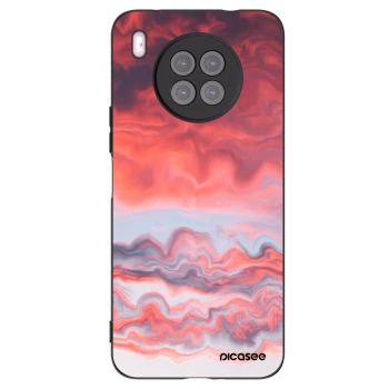 Picasee Huawei Nova 8i Hülle - Schwarzes Silikon - Sunset