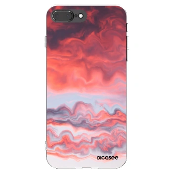Picasee Apple iPhone 7 Plus Hülle - Transparentes Silikon - Sunset