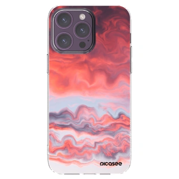 Picasee Apple iPhone 14 Pro Max Hülle - Transparentes Silikon - Sunset