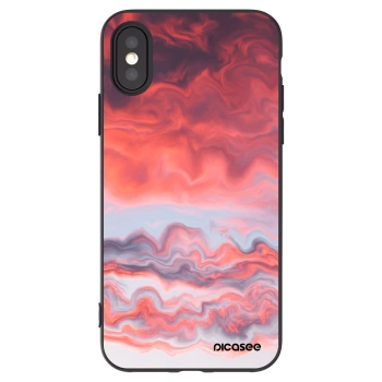 Picasee Apple iPhone X/XS Hülle - Schwarzes Silikon - Sunset