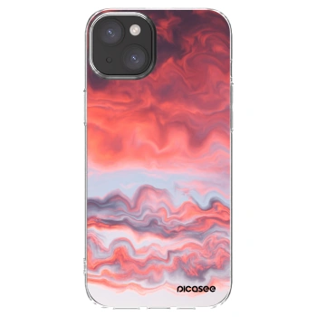 Picasee Apple iPhone 15 Plus Hülle - Transparentes Silikon - Sunset