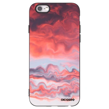 Picasee Apple iPhone 6/6S Hülle - Schwarzes Silikon - Sunset
