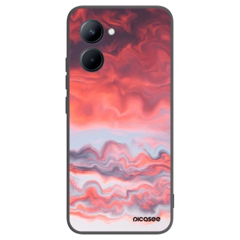 Picasee Realme C33 (2023) Hülle - Schwarzes Silikon - Sunset