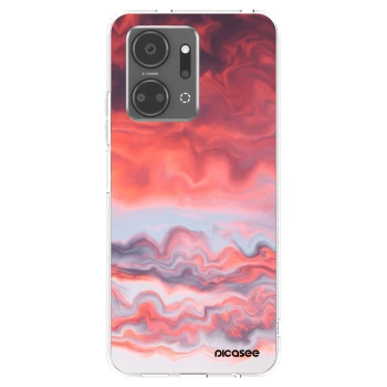 Picasee Honor X7a Hülle - Transparentes Silikon - Sunset