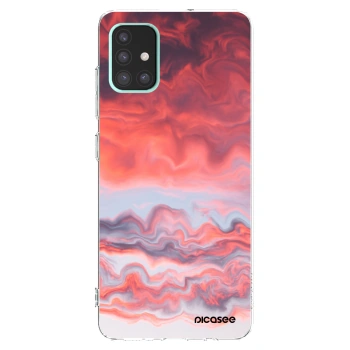 Picasee Samsung Galaxy A51 A515F Hülle - Transparentes Silikon - Sunset