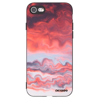 Picasee Apple iPhone SE 2020 Hülle - Schwarzes Silikon - Sunset