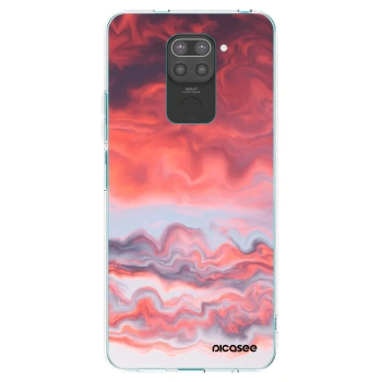 Picasee Xiaomi Redmi Note 9 Hülle - Schwarzes Silikon - Sunset
