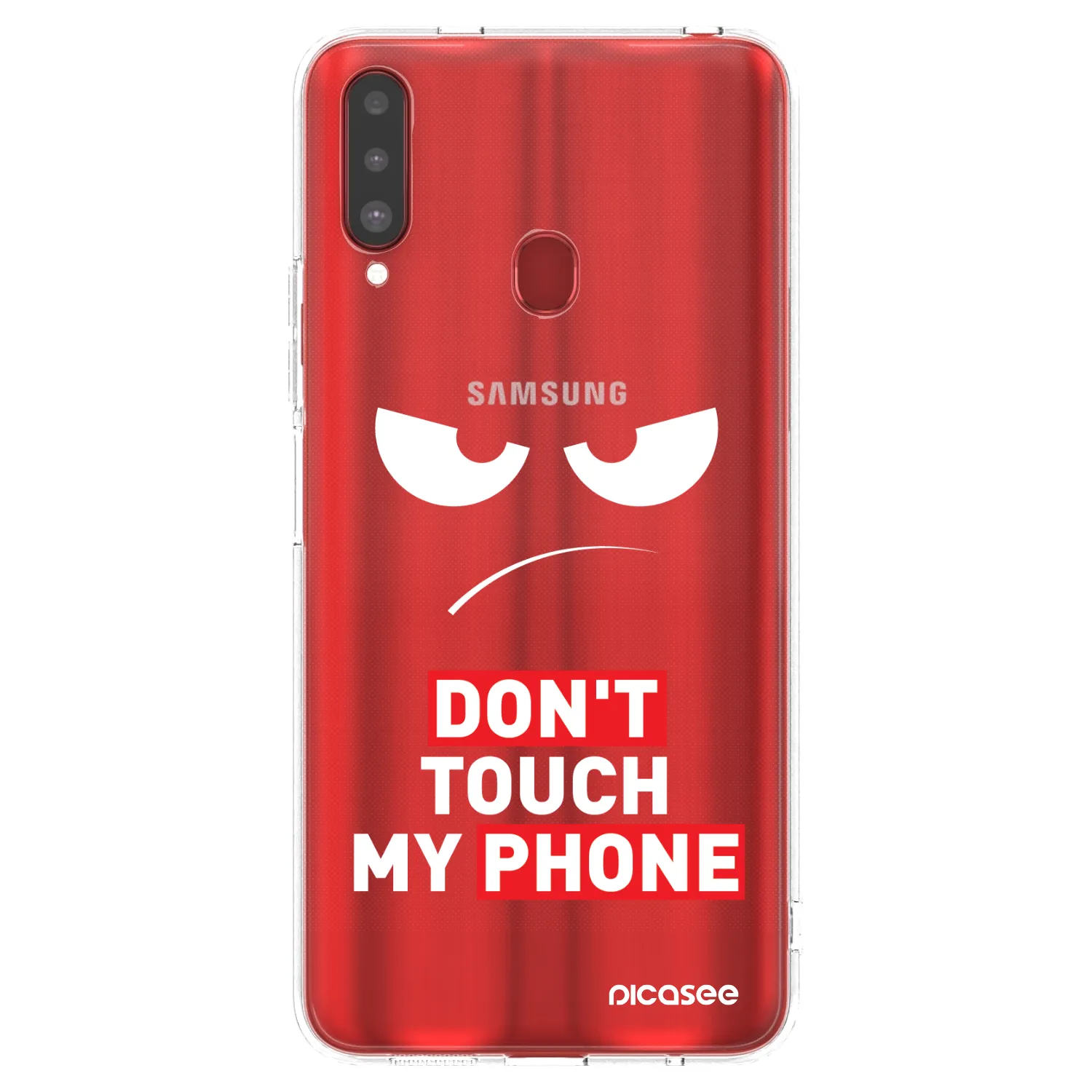 Picasee Samsung Galaxy A20s Hülle - Transparentes Silikon - Angry Eyes - Transparent