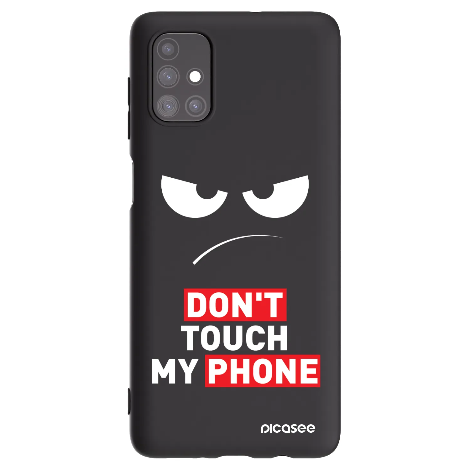 Picasee Samsung Galaxy M51 M515F Hülle - Schwarzes Silikon - Angry Eyes - Transparent