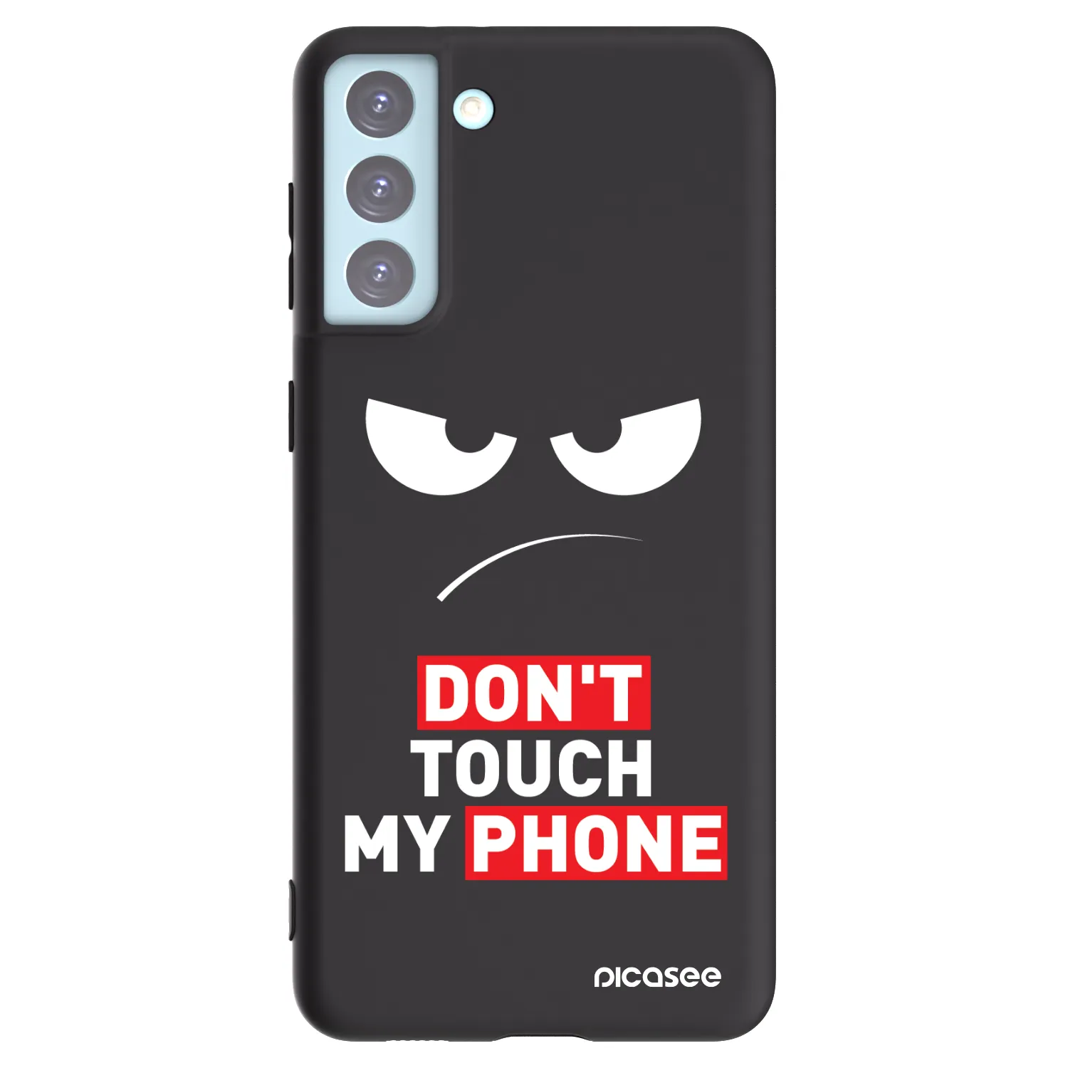 Picasee Samsung Galaxy S21+ 5G G996F Hülle - Schwarzes Silikon - Angry Eyes - Transparent
