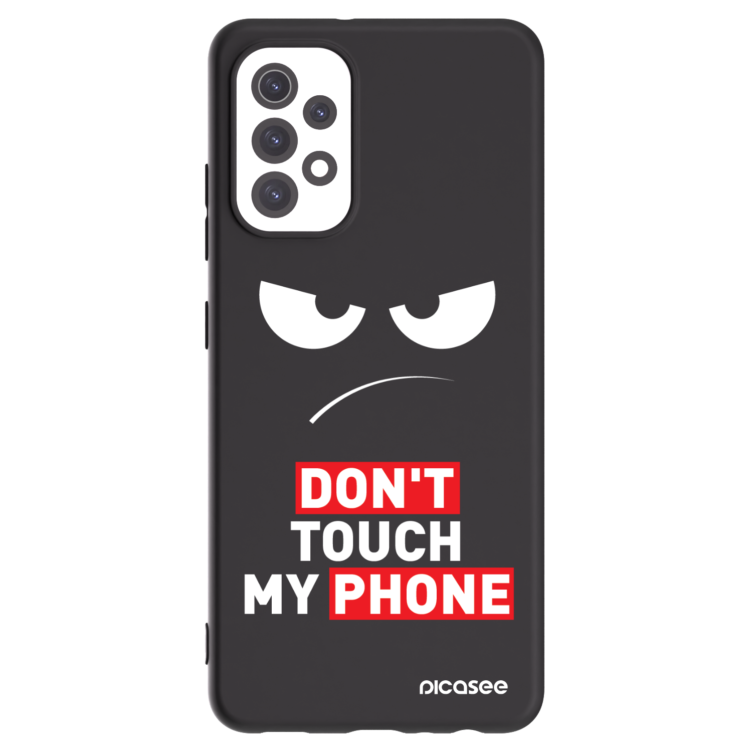 Picasee Samsung Galaxy A32 5G A326B Hülle - Schwarzes Silikon - Angry Eyes - Transparent