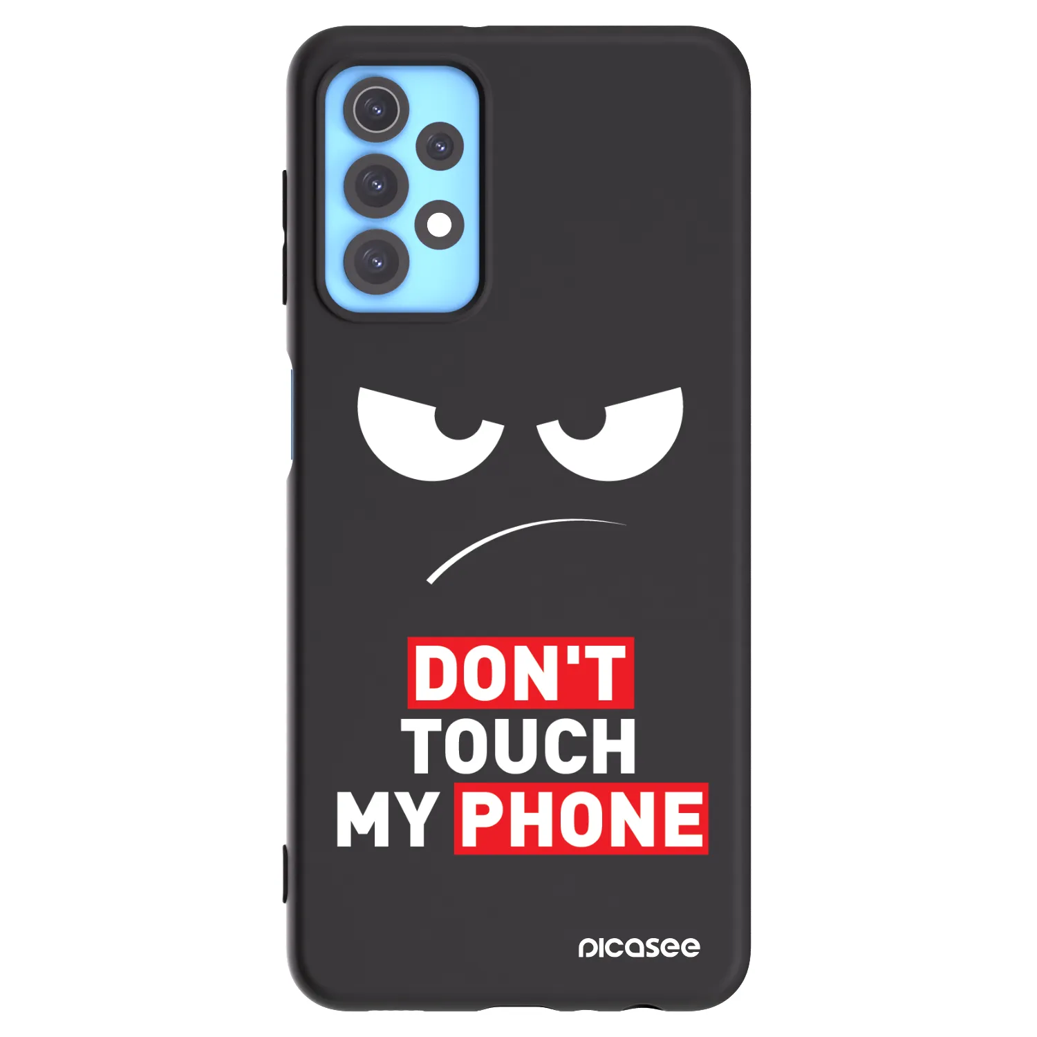 Picasee Samsung Galaxy A32 4G SM-A325F Hülle - Schwarzes Silikon - Angry Eyes - Transparent