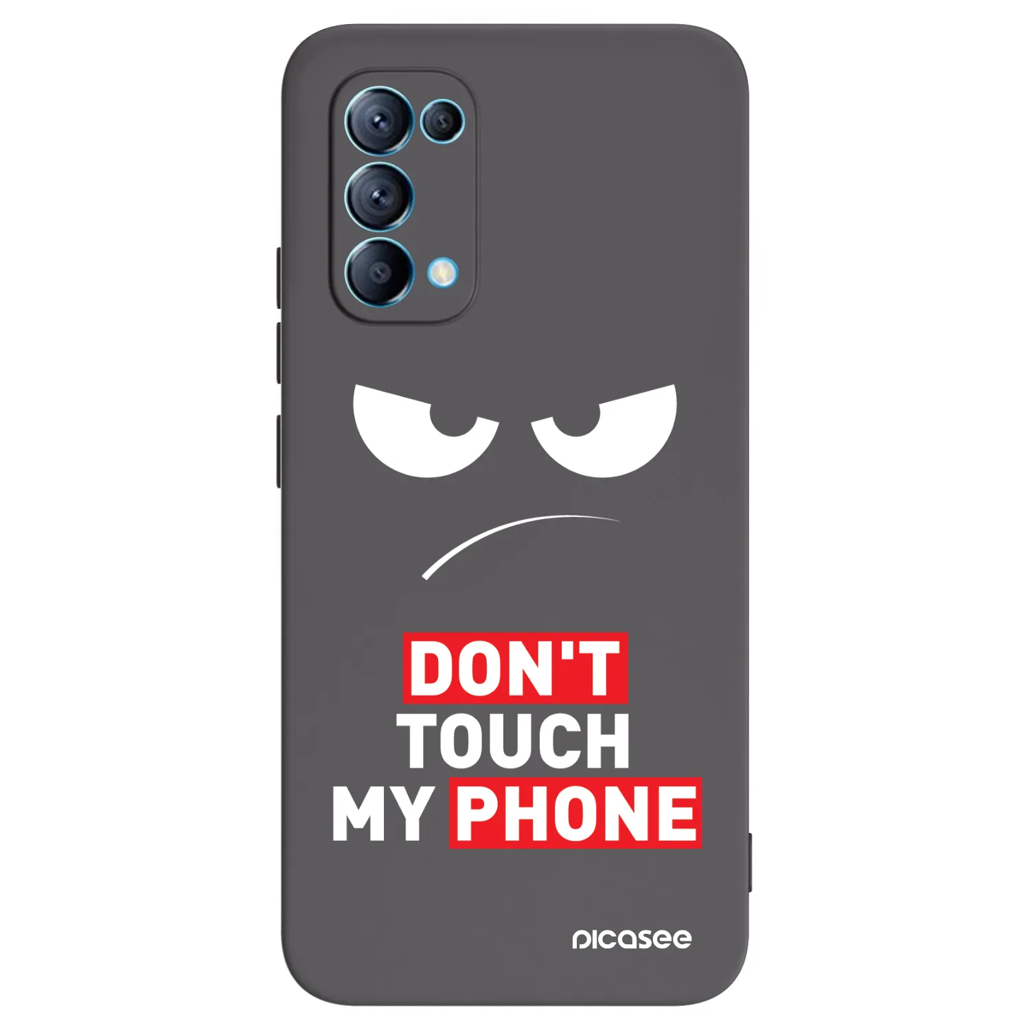 Picasee OPPO Reno 5 5G Hülle - Schwarzes Silikon - Angry Eyes - Transparent