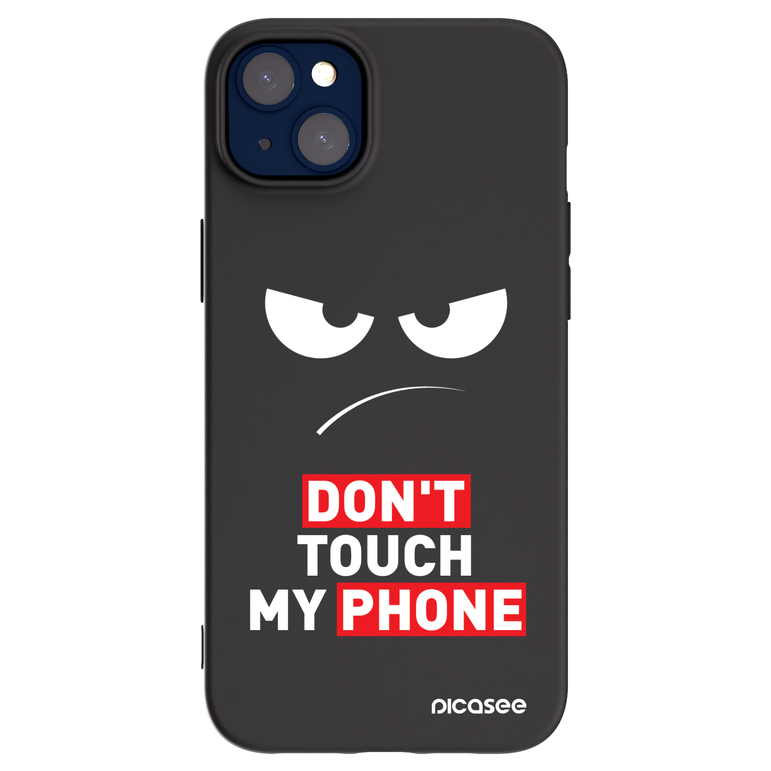 Picasee Apple iPhone 14 Plus Hülle - Schwarzes Silikon - Angry Eyes - Transparent