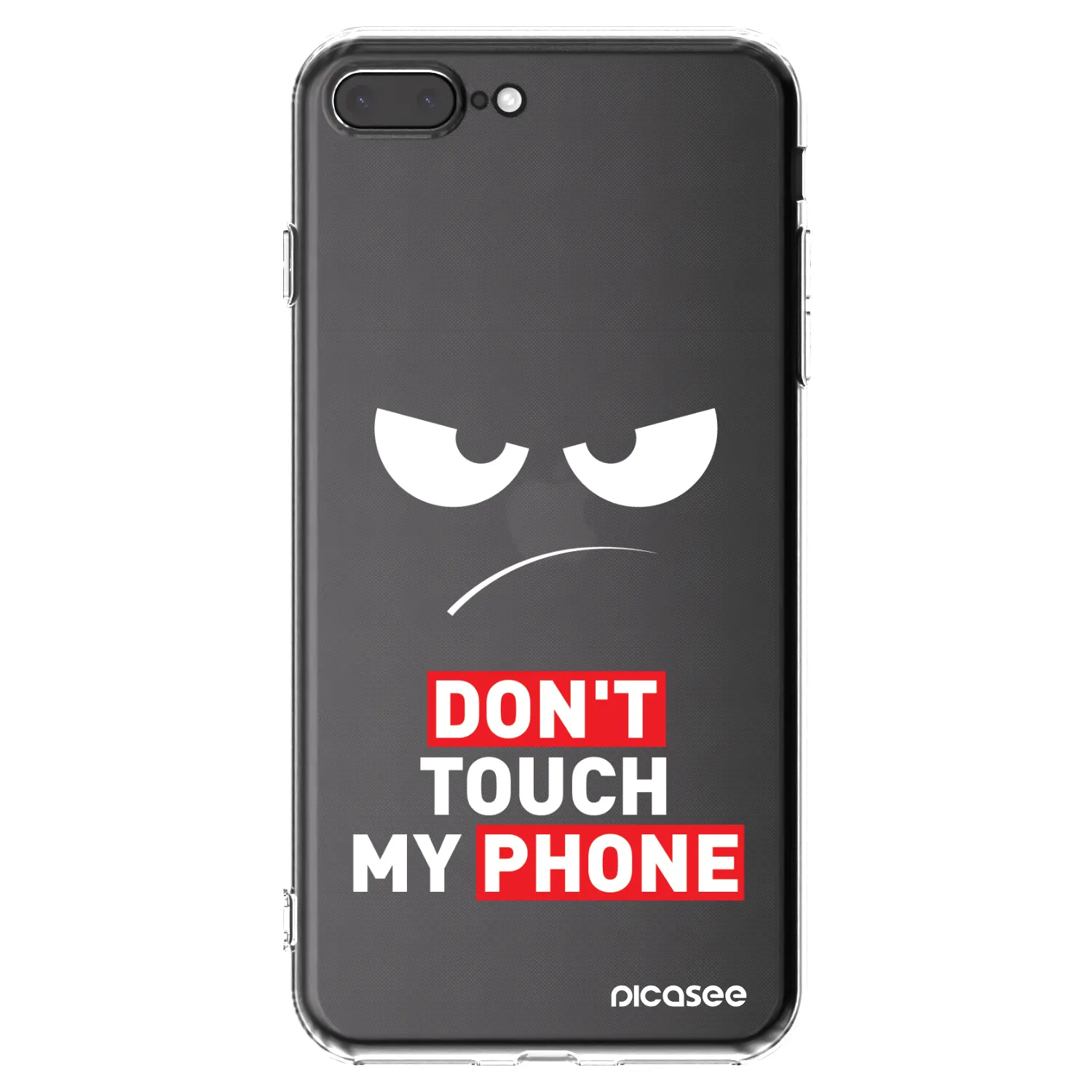 Picasee Apple iPhone 8 Plus Hülle - Transparentes Silikon - Angry Eyes - Transparent
