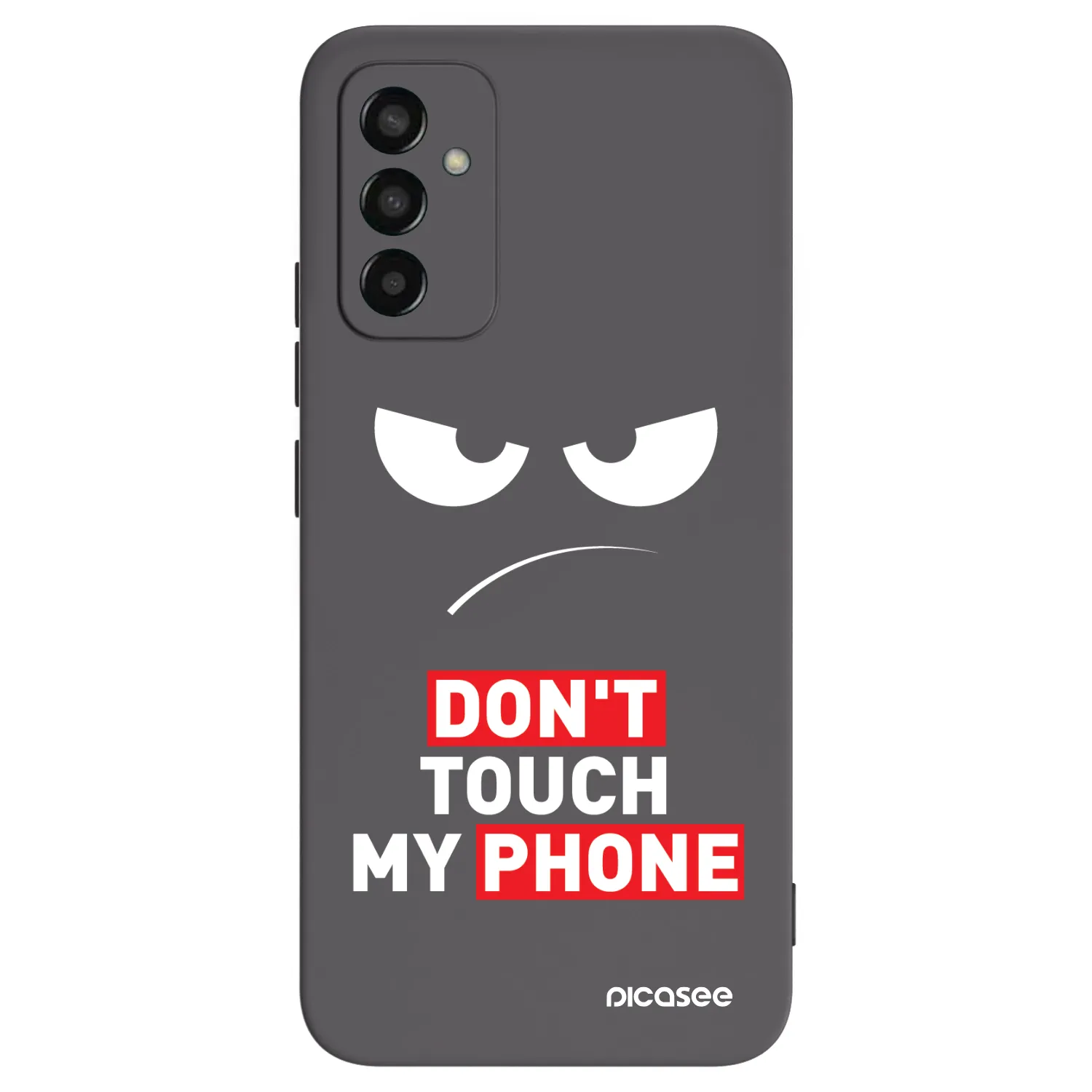 Picasee Samsung Galaxy M13 M135F Hülle - Schwarzes Silikon - Angry Eyes - Transparent