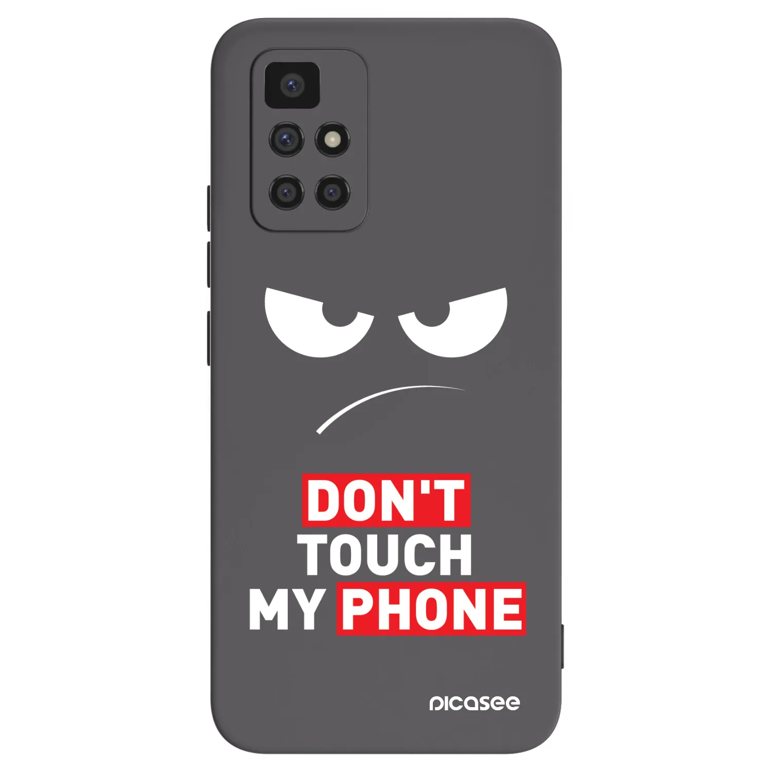 Picasee Xiaomi Redmi 10 (2022) Hülle - Schwarzes Silikon - Angry Eyes - Transparent