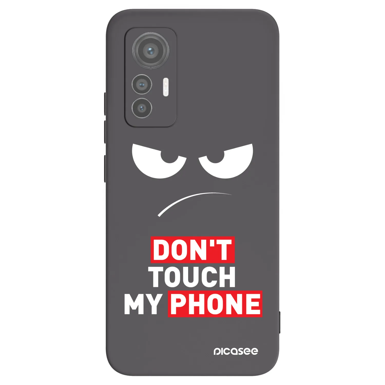 Picasee Xiaomi 12 Lite Hülle - Schwarzes Silikon - Angry Eyes - Transparent