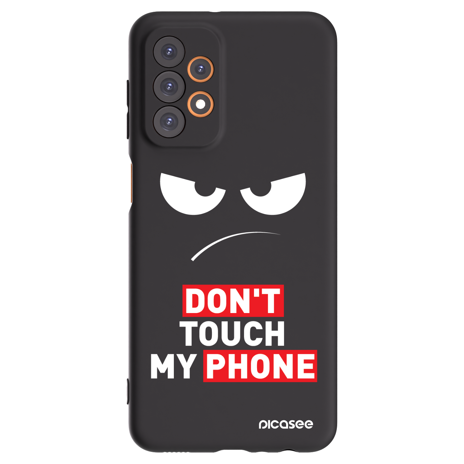 Picasee Samsung Galaxy A23 A236B 5G Hülle - Schwarzes Silikon - Angry Eyes - Transparent