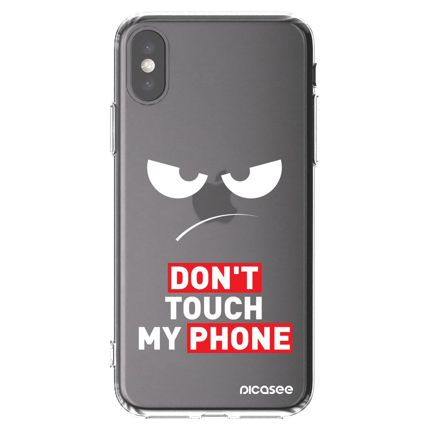 Picasee Apple iPhone X/XS Hülle - Transparentes Silikon - Angry Eyes - Transparent
