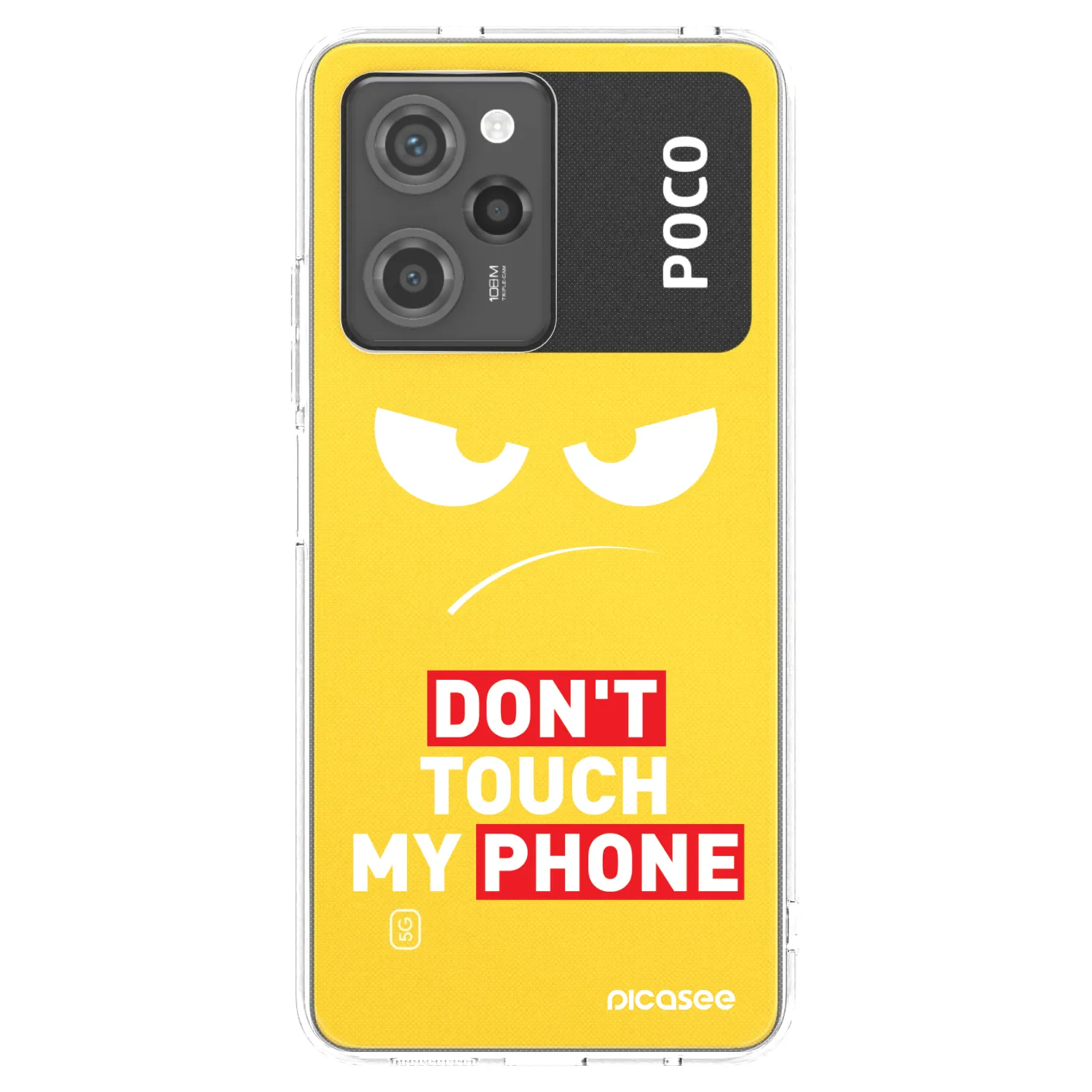 Picasee Xiaomi Poco X5 Pro Hülle - Transparentes Silikon - Angry Eyes - Transparent