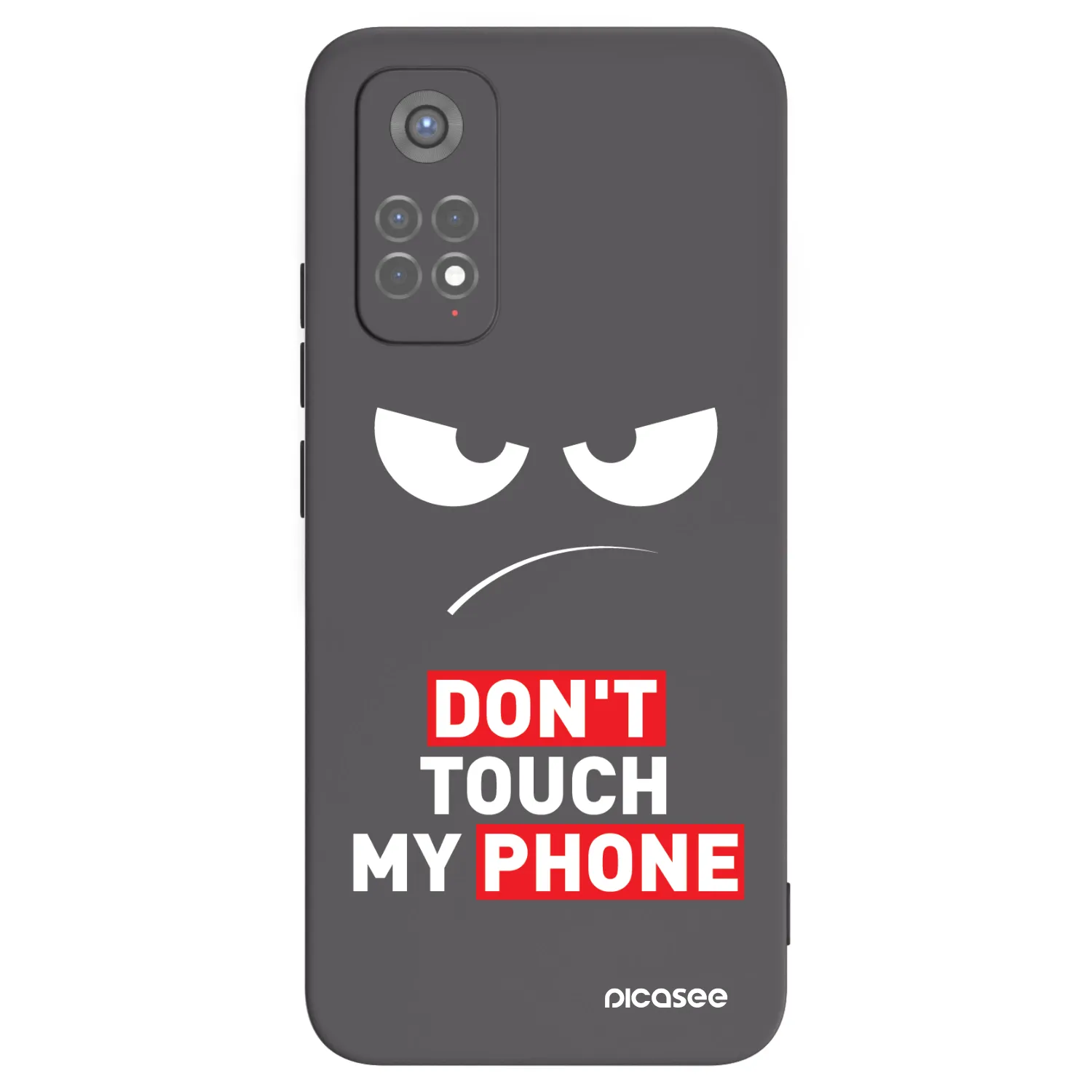 Picasee Xiaomi Redmi Note 11S 5G Hülle - Schwarzes Silikon - Angry Eyes - Transparent