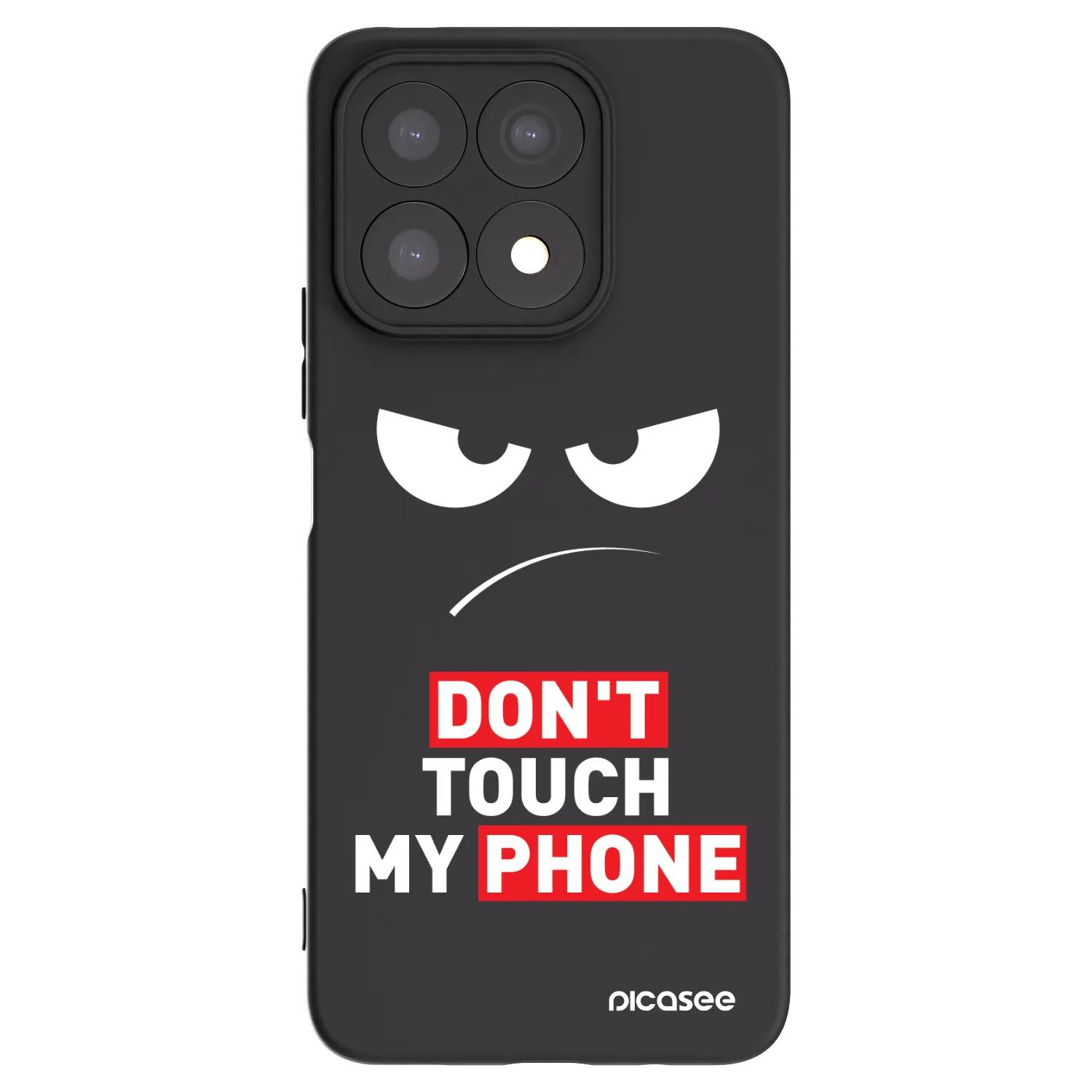 Picasee Honor X8a Hülle - Schwarzes Silikon - Angry Eyes - Transparent