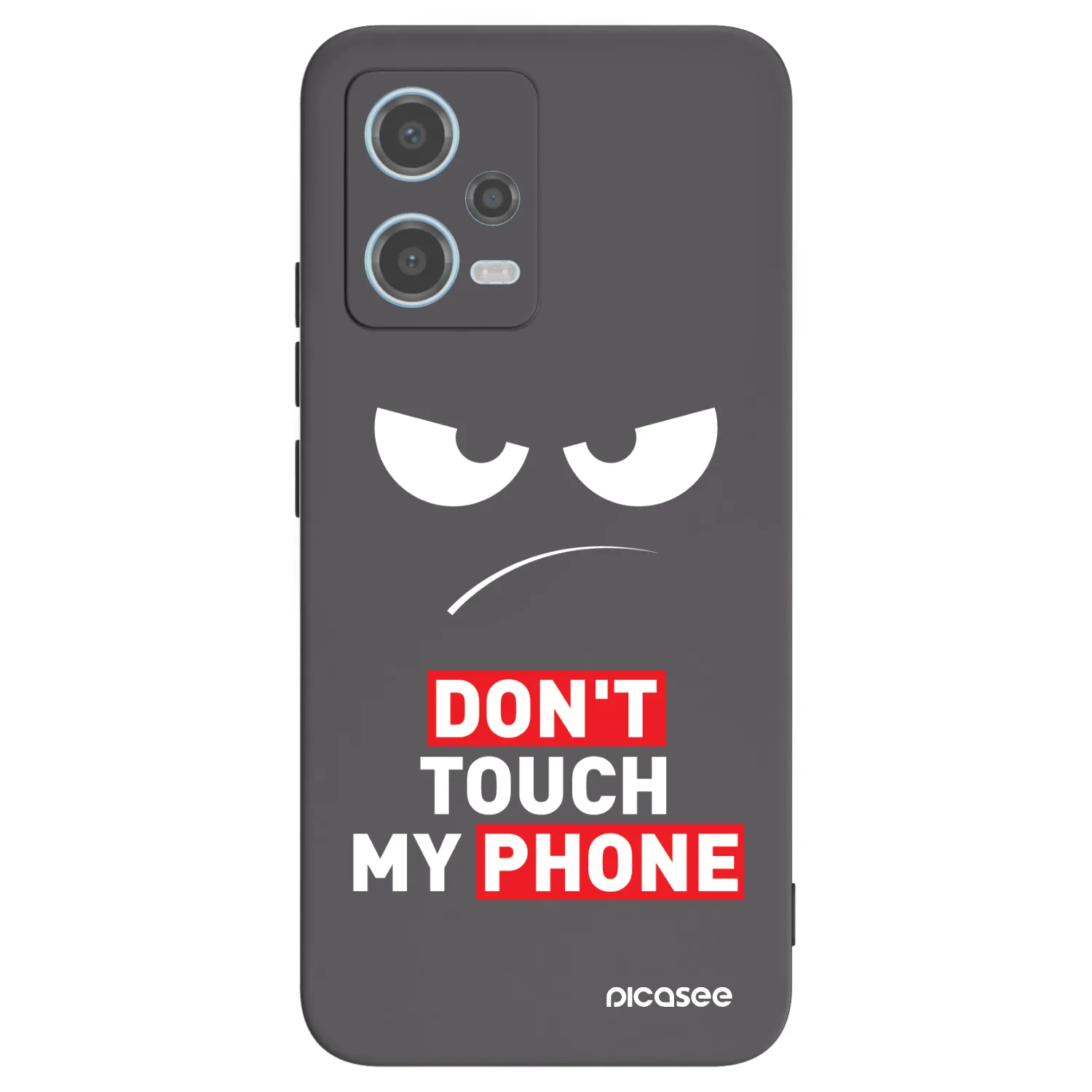 Picasee Xiaomi Redmi Note 12 5G Hülle - Schwarzes Silikon - Angry Eyes - Transparent