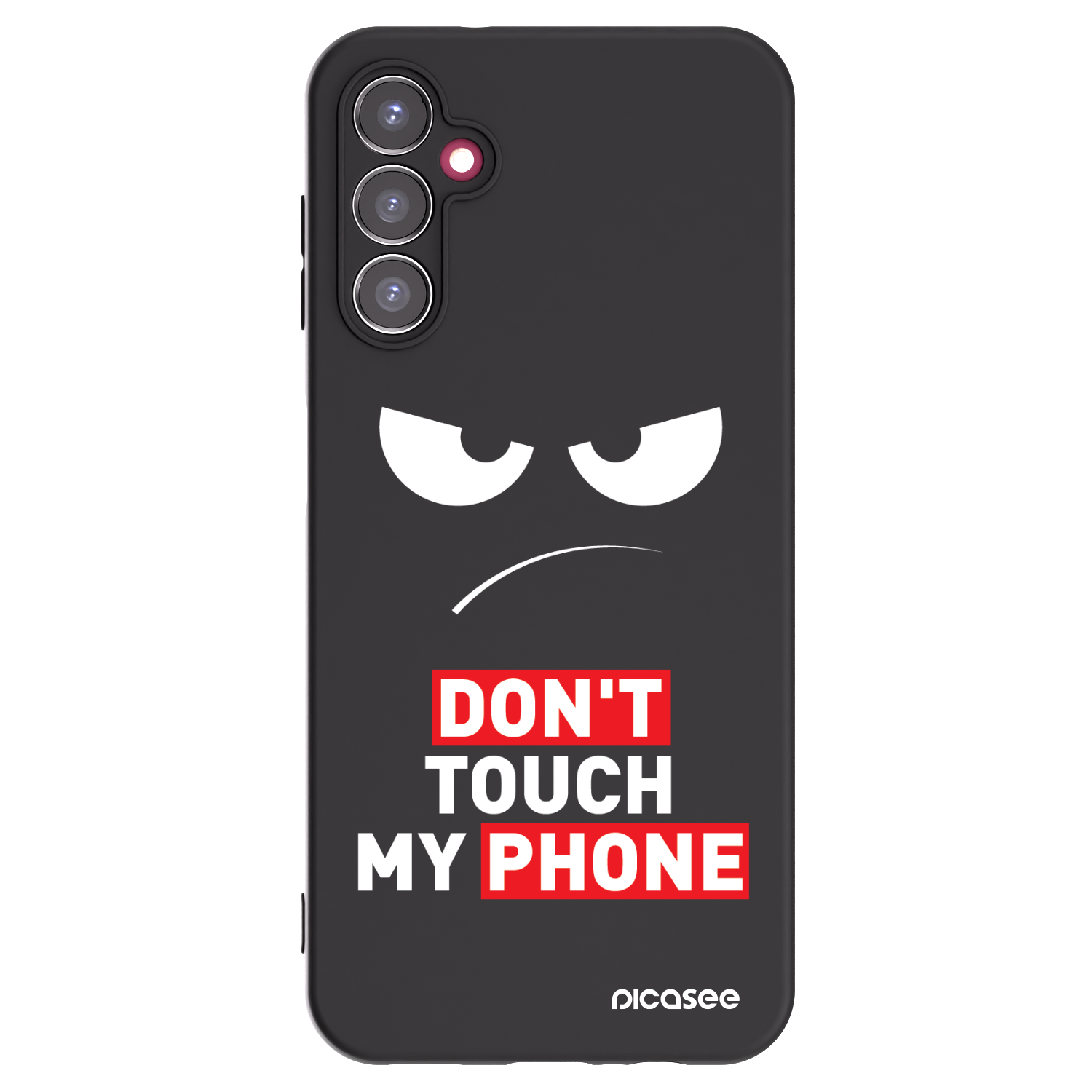 Picasee Samsung Galaxy A14 5G A146P Hülle - Schwarzes Silikon - Angry Eyes - Transparent