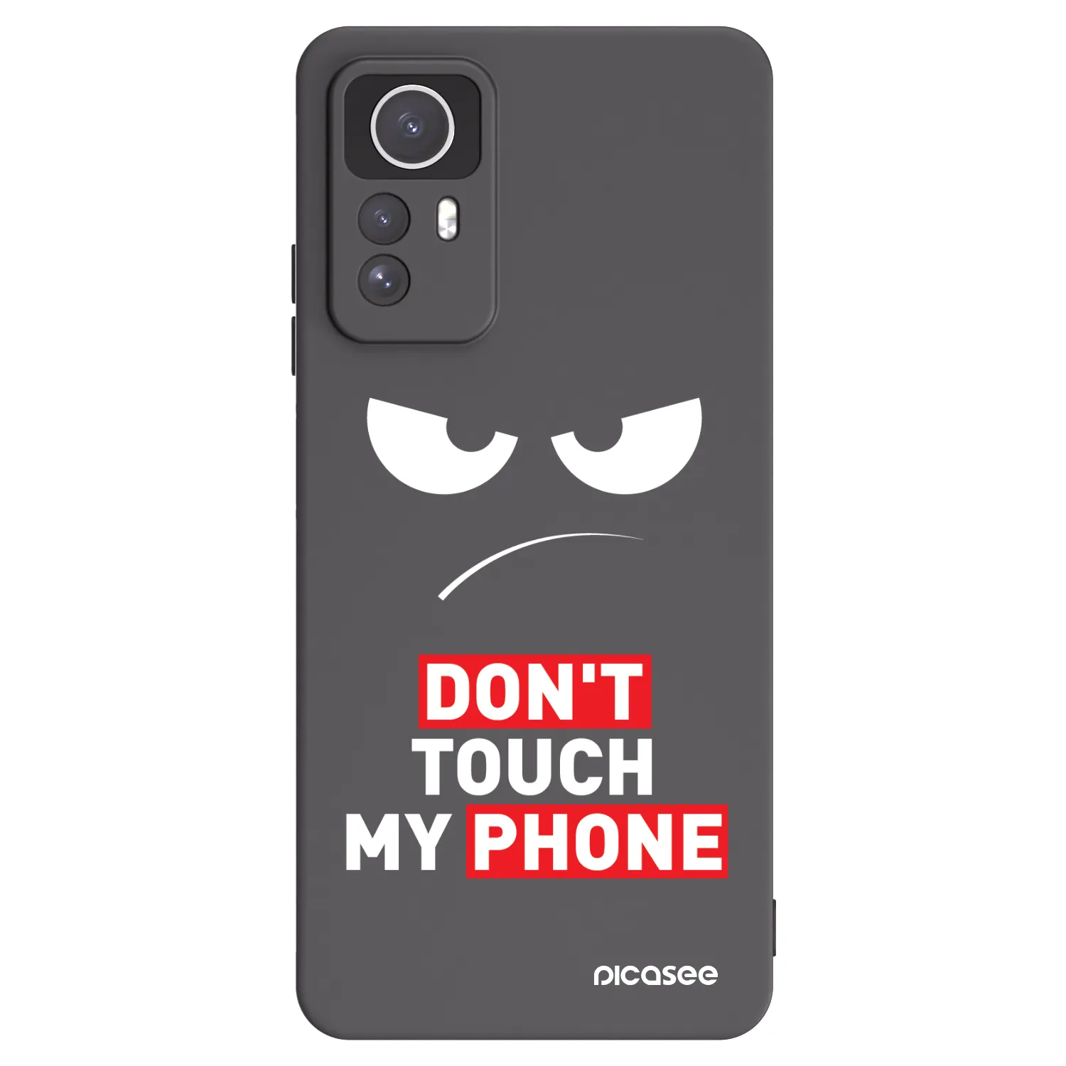 Picasee Xiaomi Redmi Note 12S Hülle - Schwarzes Silikon - Angry Eyes - Transparent