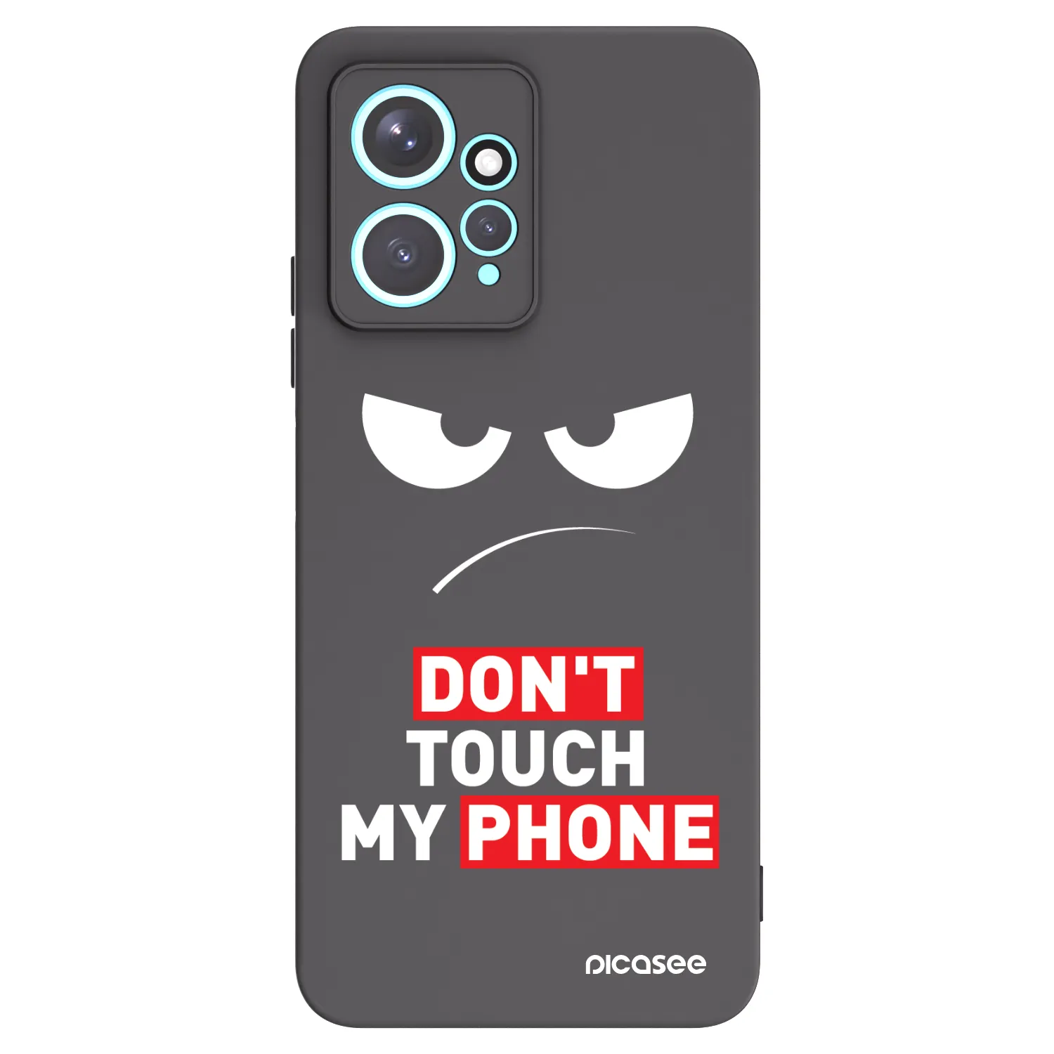Picasee Xiaomi Redmi Note 12 4G Hülle - Schwarzes Silikon - Angry Eyes - Transparent