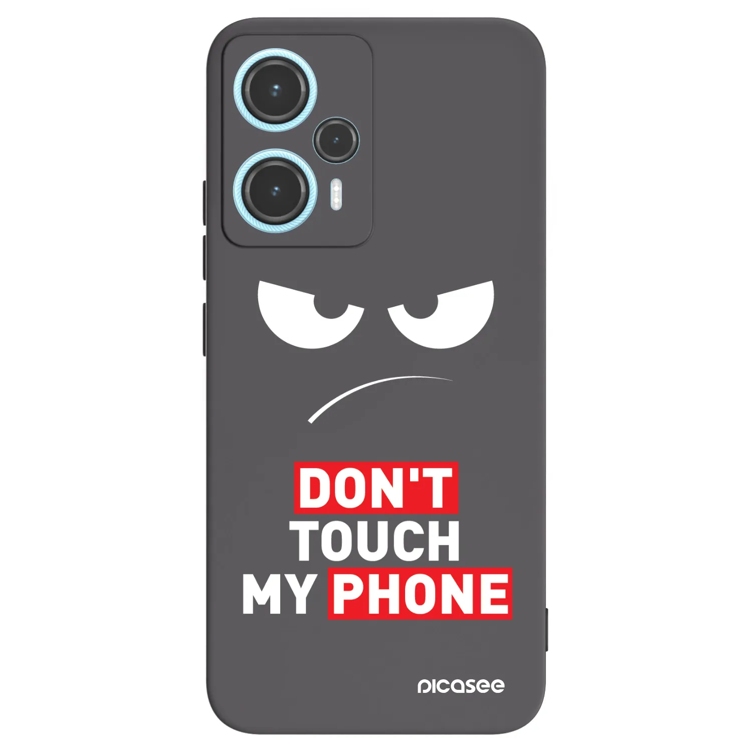 Picasee Xiaomi Poco F5 Hülle - Schwarzes Silikon - Angry Eyes - Transparent