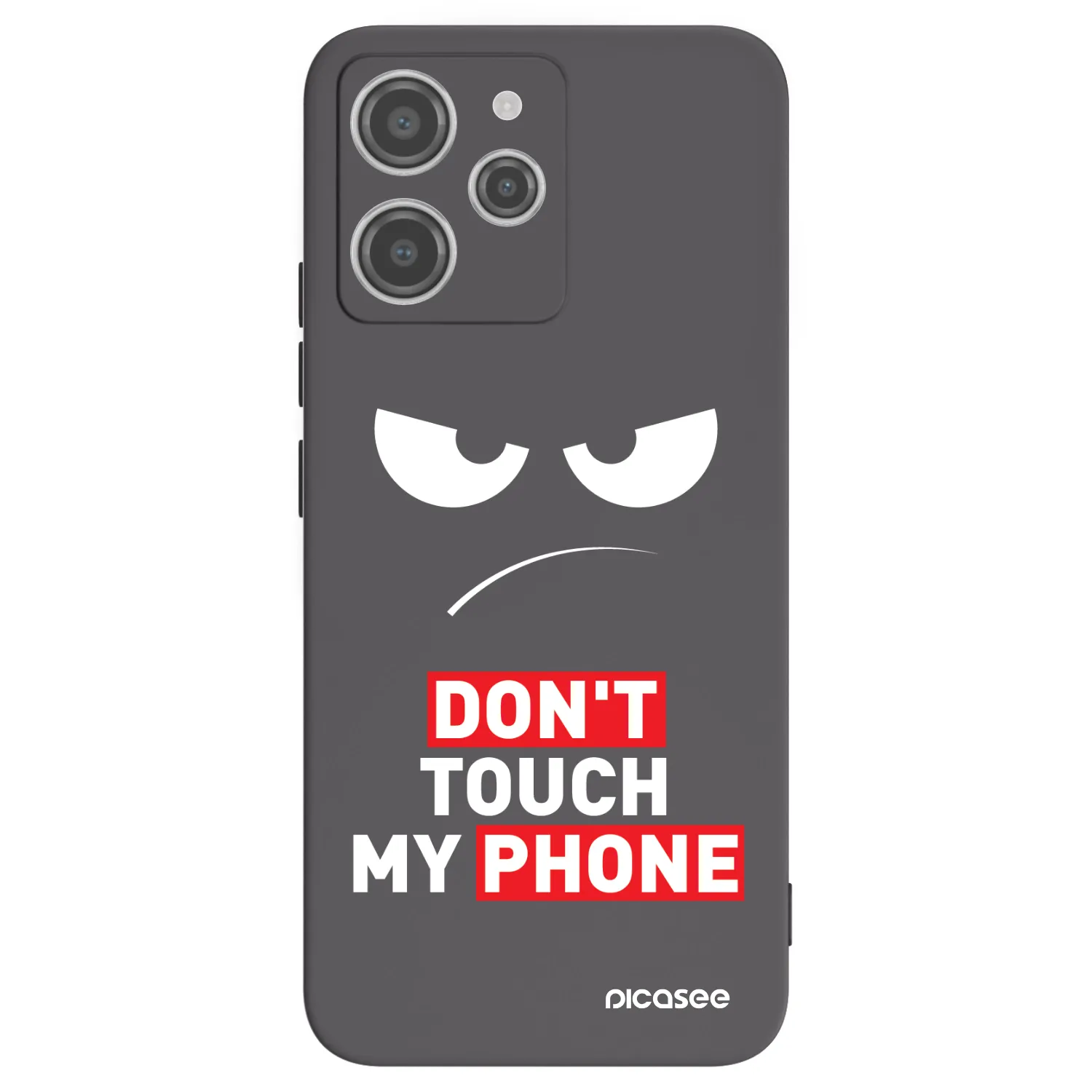 Picasee Xiaomi Redmi 12 4G Hülle - Schwarzes Silikon - Angry Eyes - Transparent