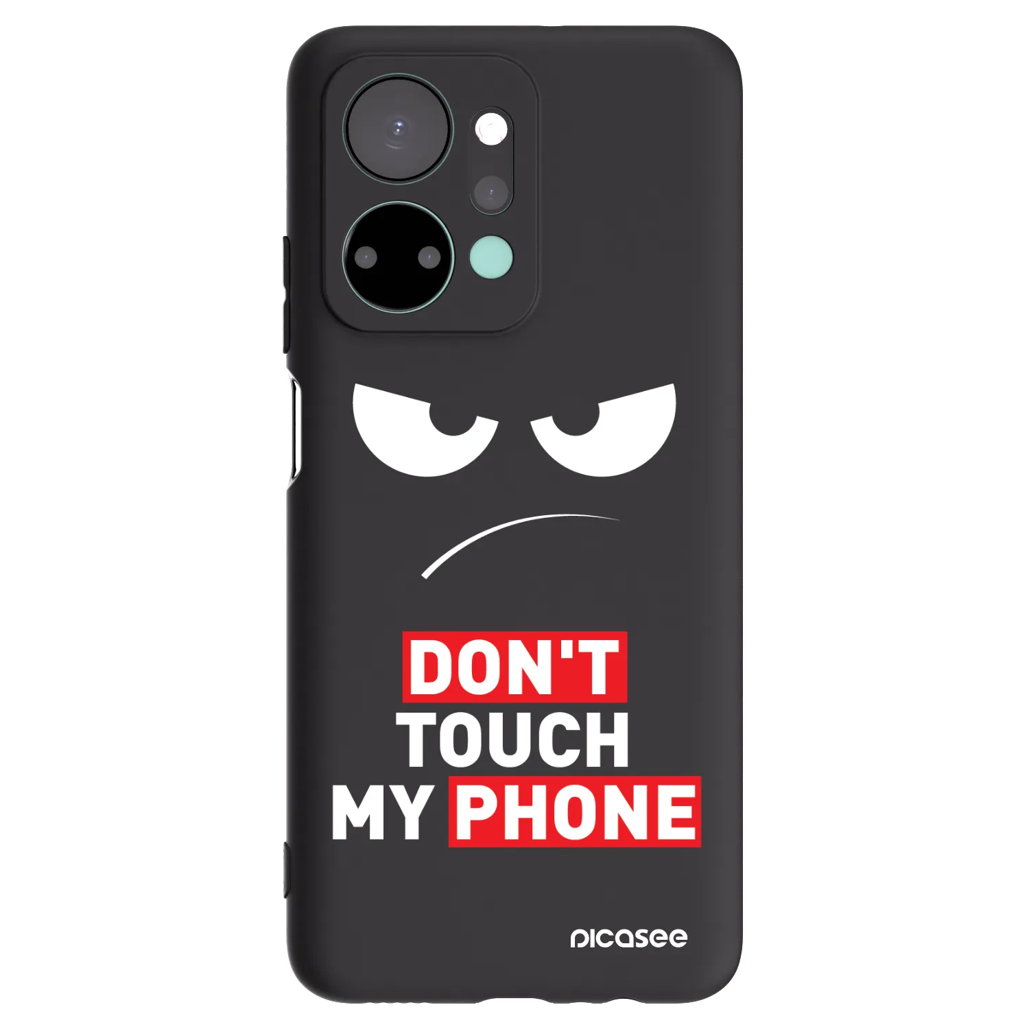 Picasee Honor X7a Hülle - Schwarzes Silikon - Angry Eyes - Transparent