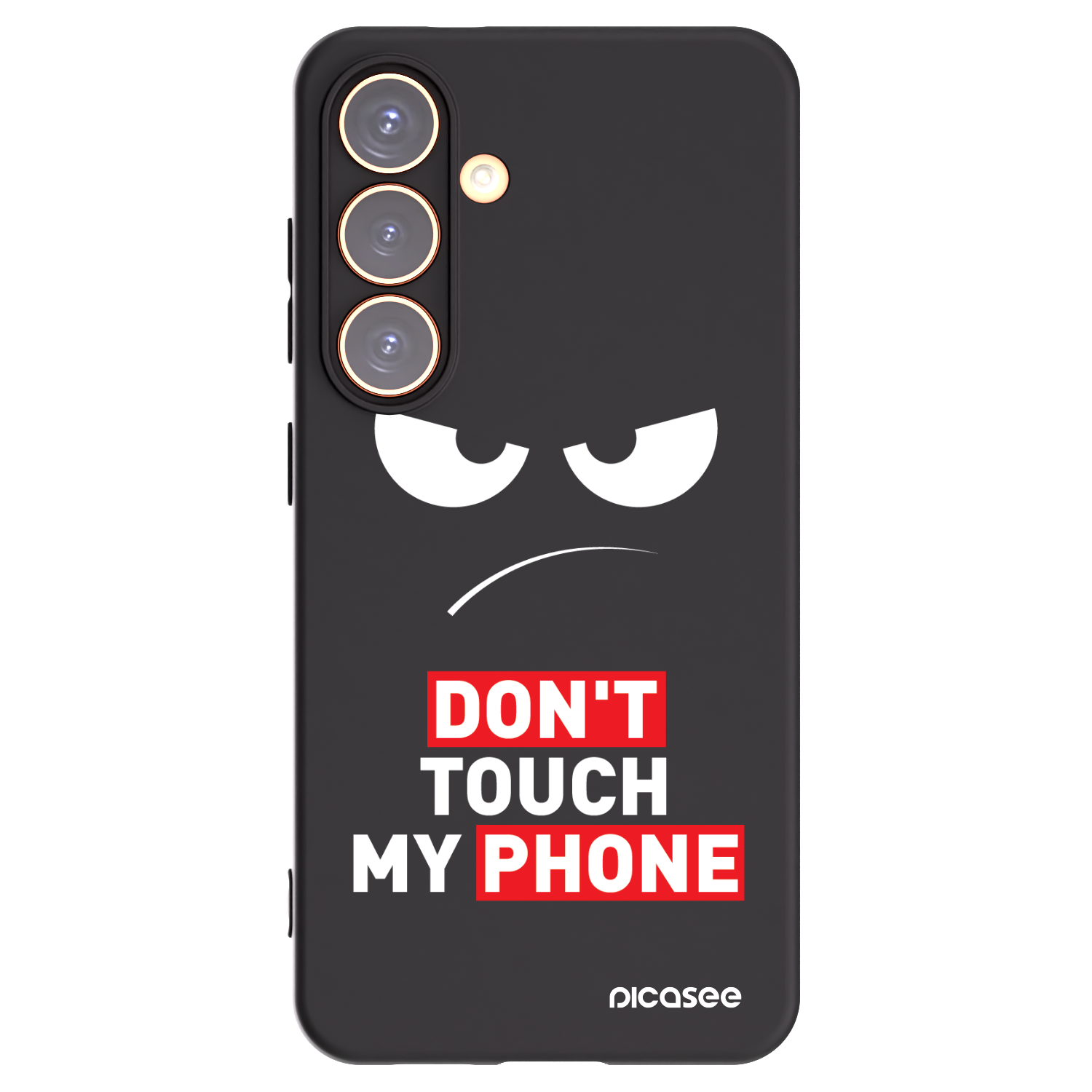 Picasee Samsung Galaxy S24 S921B 5G Hülle - Schwarzes Silikon - Angry Eyes - Transparent