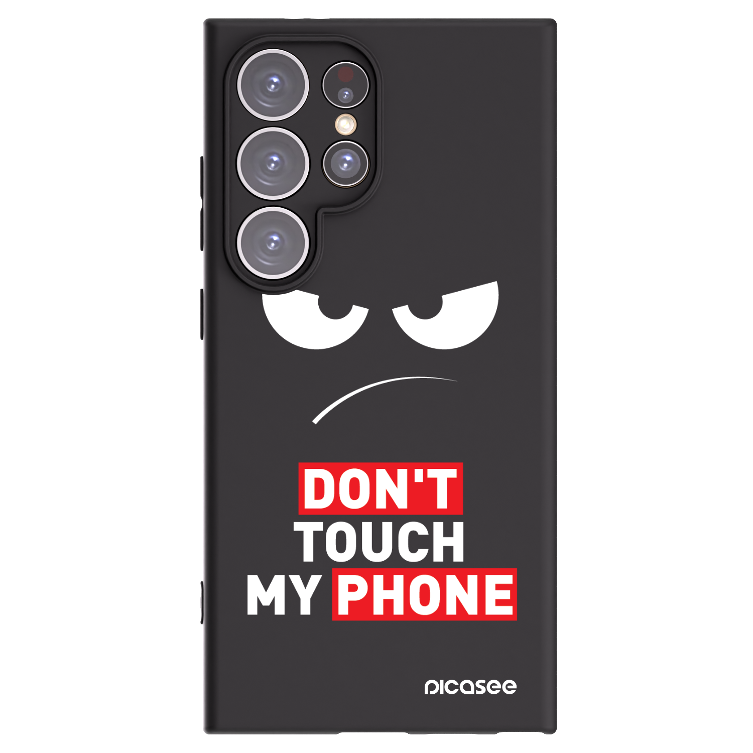 Picasee Samsung Galaxy S24 Ultra S928B 5G Hülle - Schwarzes Silikon - Angry Eyes - Transparent