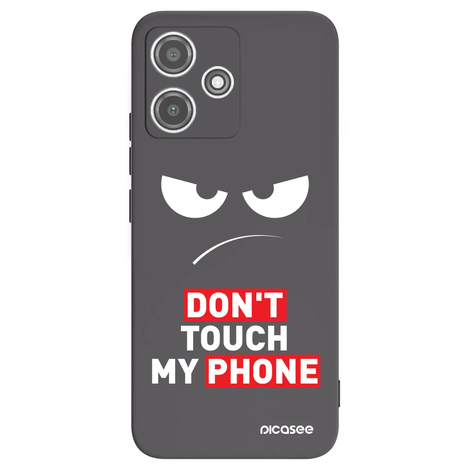 Picasee Xiaomi Redmi 12 5G Hülle - Schwarzes Silikon - Angry Eyes - Transparent